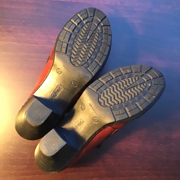 Burgundy slip on block heels, Rieker Sz EU37 - Picture 12 of 12